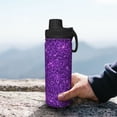 thumbnail image 7 of Goofa Purple Glitter Print 18oz Sports Insulated Kettle With Straw Water Bottle Sports Water Bottle For Running Hiking Cycling Climbing Mans Womans, 7 of 7