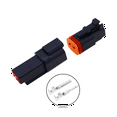 thumbnail image 4 of 6 Pair DT 2 Pin Pigtail Kit Male Female Connector Adapter Socket Wiring Harness for LED Work Light Bar Accessories, 4 of 6