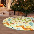 thumbnail image 6 of Yiaed Cartoon Snake8 Print Christmas Tree Skirt , Tree SkirtsTree Mat for Christmas Winter Holiday Indoor Decorations-30", 6 of 7