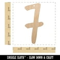 thumbnail image 2 of Number 7 Seven Felt Marker Font Wood Holiday Christmas Tree Ornament Unfinished DIY Pre-Drilled Craft, 2 of 7