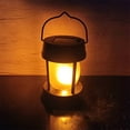 thumbnail image 6 of Retro LED Solar Camping Lantern - Outdoor Portable Flame Light with 600mAh Battery | 8-10H Runtime | Waterproof IP65 | Hanging Hook | 2 Lighting Modes (Warm/Candle) | 20W Solar Power | 12x10cm, 6 of 7