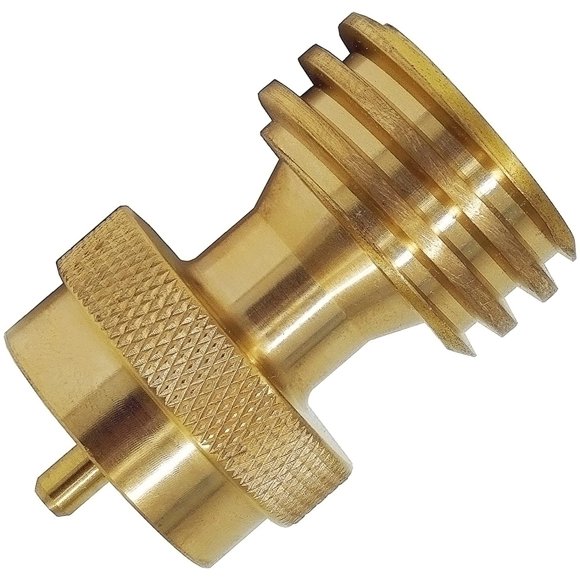 GFDYREE Steak Saver 20lb to 1lb Propane Tank Adapter for Disposable Throwaway Cylinder, Converter Universal 1 Pound / 16.4oz Disposable Small Tank for 20 or 30lb LP Gas Big Tank