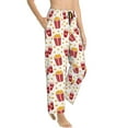 thumbnail image 2 of Uemuo Popcorn Pattern Women's Wide Leg Palazzo Lounge Pants with Pockets Light Weight Loose Comfy Casual Pajama Pants-Medium, 2 of 9