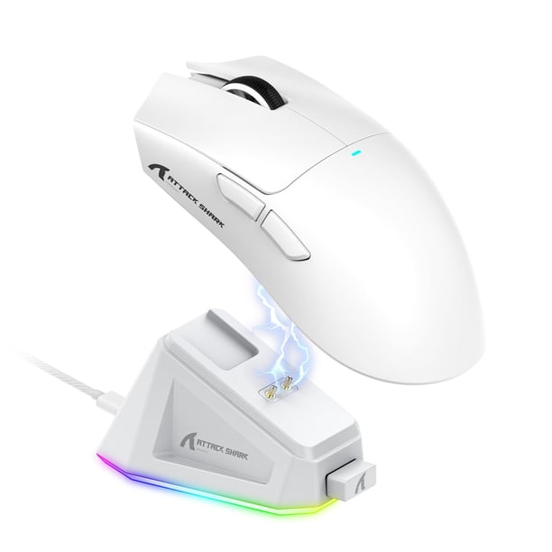 Mouse Gamer ATTACK SHARK X11 Modo Triple 22K DPI 63g Blanco