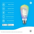 thumbnail image 2 of GE Cync ST19 Smart LED Light Bulb, Color Changing WiFi Lights, 60 Watts, Medium Base, 1pk, 2 of 7