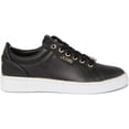 thumbnail image 2 of Guess Betea Women's Low Top Lace Up Leather Trainers In Black Size 6.5, 2 of 6