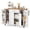 White-Plus, variant on Noelse Rolling Kitchen Island Table with Storage, Drop Leaf Countertop, Kitchen Island with Wheels, Spice Rack & Towel Bar, White