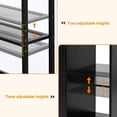 thumbnail image 6 of Livofloral File Cabinet with Charging Station, 3 Drawer Filing Cabinet with Bookshelf, Large Printer Stand with Open Storage Shelves for Home Office, Locking File Cabinets Fits Letter/A4 Size, Black, 6 of 9