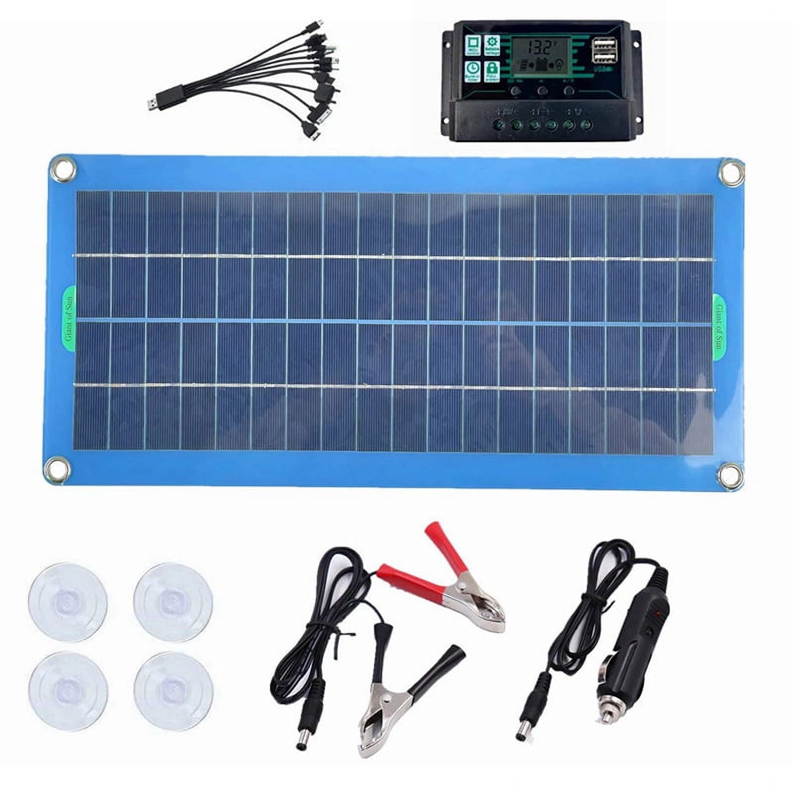 3X 300W Solar Panel 12V 5V USB Controller Waterproof Monocrystalin Solar Cells Battery Charger -100A