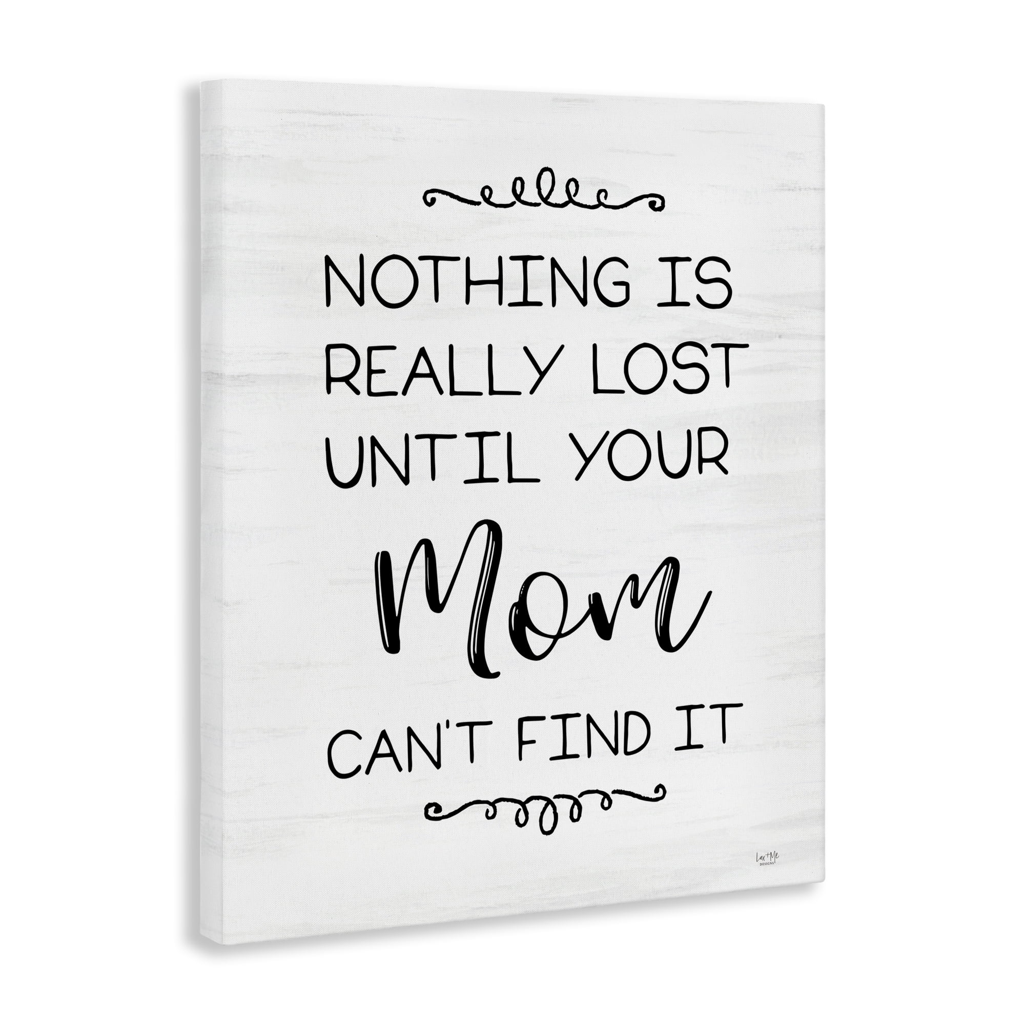 Stupell Industries Funny Nothing Is Lost Typography Painting Gallery Wrapped Canvas Art Print Wall Art, 16 x 20