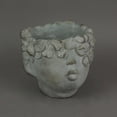 thumbnail image 4 of Pucker Up Concrete Head Kissing Face Mini Decor Succulent Planter 7 Inch Tall, 4 of 5