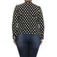 thumbnail image 4 of Women's Plus Size Casual Long Sleeves Open Front Polka Dot Blazer Jacket Made in USA, 4 of 5