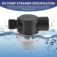 thumbnail image 5 of Water pump strainer filter, motorhome replacement, 1.27 cm (1/2 inch) twiston pipe strainer, compatible with or pumps, 5 of 5