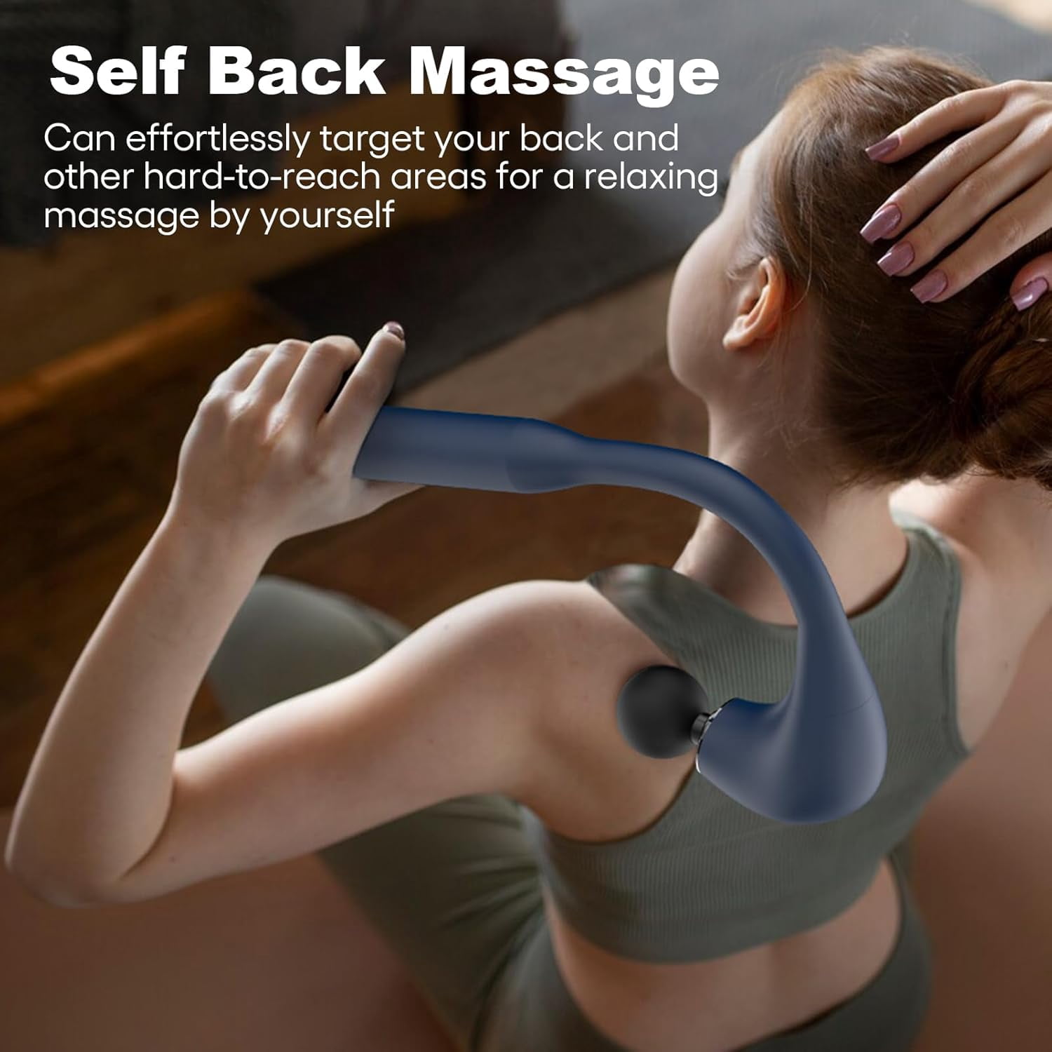Massage Gun Deep Tissue with Extended Handle Revolutionary U-Shaped Back Massager Body Massager for Neck and Shoulder and Leg