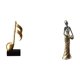 thumbnail image 1 of Figura de escritorio,Escultura de notas musicales para escritorio,oficina o decoración del hogar,Figura de mujer africana,Estatua artesanal de una dama tribal africana,hecha a mano,para, 1 of 8