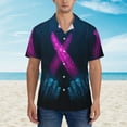 thumbnail image 5 of Uemuo Two Human Hands are Holds Pink Ribbon Awareness Printed Regular Fit Short Sleeve Casual Hawaiian Shirt for Men,Aloha shirt,Tropical shirt,Floral print shirt,Vacation Beach shirt-Large, 5 of 9