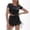 As Shown, variant on HOWPAY Halloween Costumes For Women Crop Top Crew Neck Short Sleeve Stage Performance Outfit Nightclub Dance Wear For Masquerade Party Event Halloween Costume L