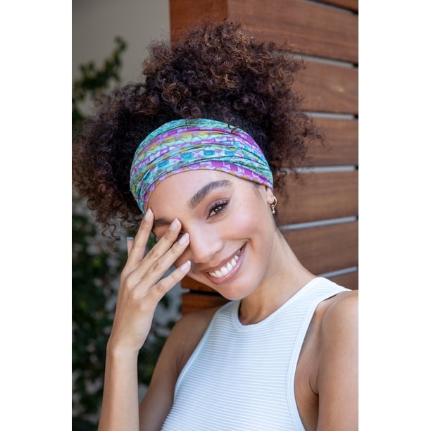 Powder design Bold Multi Color Floral Twisted Headband Sati One Size Amazon.com : Cuizhiyu 6PK Different Designs Headbands for  main image 4
