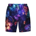 thumbnail image 4 of Lsque Mens Swim Trunks Magic Colorful Forest Leaves Pattern - Bathing Suit Compression Liner - Beach Swim Shorts Swimwear - (S-3XL) - Stretch Quick Dry -Small, 4 of 9