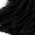 thumbnail image 7 of Mrat Tiered Skirts Women's Classic High Waist Double-Layered Skirt Elastic Waist Midi Skirt Tiered Skirts S-58 Black One Size, 7 of 7