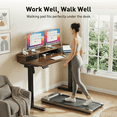 thumbnail image 4 of CHITOOMA Office Desk with Storage, 48″ x 24″ Electric Height Adjustable Sit Stand Standing Desk with Drawers Shelf, Walnut, 4 of 6