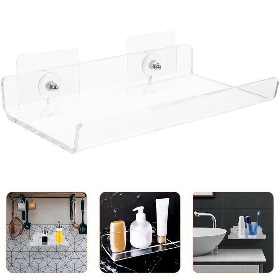 ETEREAUTY U-Shaped Clear Acrylic Kitchen Storage Rack Organizer, and Stylish 1 Set for Countertop or Cabinet