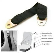 Seat Belt Extension, Nylon Webbing, Car, Seat Belt Extender, 11.4 in Nylon Strap, Webbing, Safety, Black, 1 Extension Piece, Hardware 3 Pc