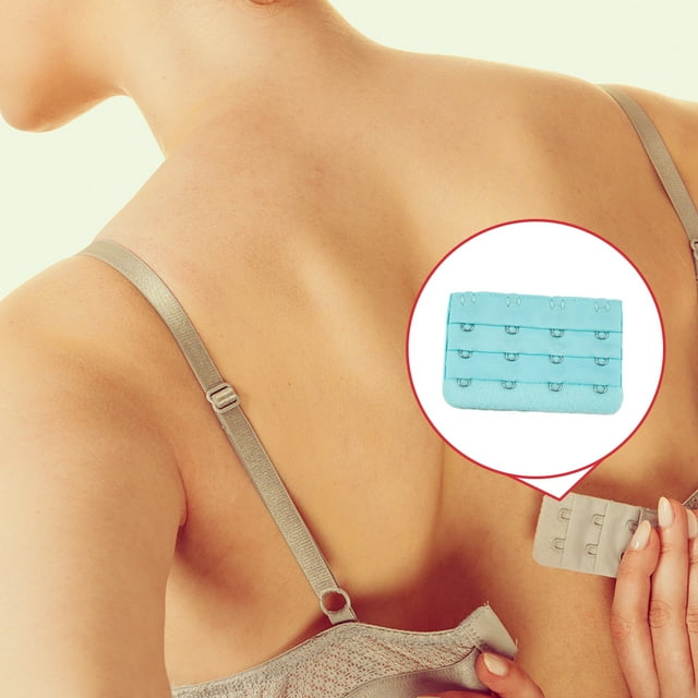 Extension Strap Bra Extenders Buckle 4 Length Intimates Clips; Hook Breathable Practical Accessories Adjustable Replacement 3 Rows Underwear bright blue