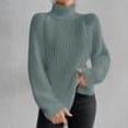 thumbnail image 1 of PEONAVET Chandail Col Roulé pour Femmes Mode Manches Longues Chandail Col Roulé Décontracté, 1 of 7