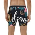 thumbnail image 4 of Xecao Floral Welcome Sign Print Boxer Briefs for Men's Stretch Moisture-Wicking Underwear, Mid-Rise Classics breathable fabric, 4 of 7