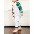 thumbnail image 5 of Elippeo Christmas Family Pajamas Matching Set, Snowman Print Long Sleeve T-shirt with Pants Sleepwear Loungewear, 5 of 8