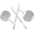 2 PCS Diamond Nail File Double Sided Metal Fingernail Manicure Files