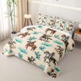 thumbnail image 3 of jejeloiu Vintage Cowgirl Horse Quilt King Kids,Desert Cactus Print King Coverlet Set,3 Pieces, 3 of 7