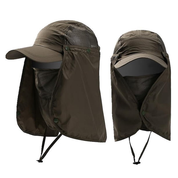 Al aire libre UV Protección solar Senderismo Gorra Cuello Cubierta de la cara Solapa Sombrero de ala ancha Verano