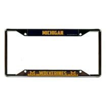 Michigan-Wolverine's EZ View License Plate Frame - Designed for Upper or Lower Corner License Plate Tabs