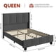 thumbnail image 2 of Cama Base Queen Cabecera Alta Acolchada Estructura De Madera, 2 of 7