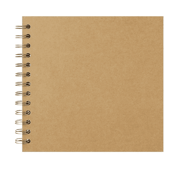 7x7 Inch Hardcover Scrapbook Album, Kraft Paper DIY Memory Book with 20 Sheets for Family, Wedding and Photo Preservation