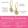 thumbnail image 4 of Cate & Chloe Isabel 18k Yellow Gold Plated Dangle Earrings with Simulated Diamond Crystals for Women, 4 of 11