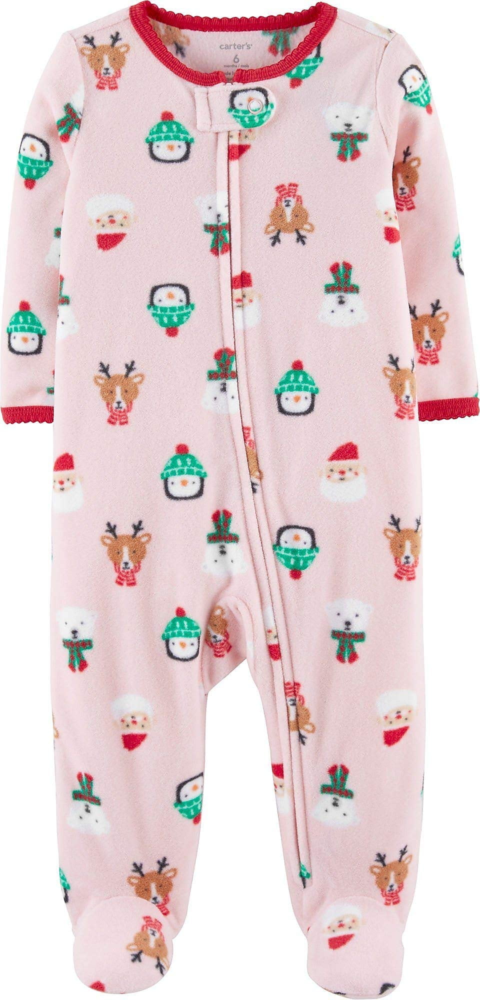 NEW Carter's Just One Year My 1st Christmas Winter sleep & play Baby 3 m months