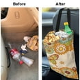 thumbnail image 6 of Yuyamidu Butterfly Car Trash Bag Hippie Floral Car Trash Bin Foldable Auto Interior Accessories Reusable Car Garbage Bag Small Collapsible Auto Rubbish Container, 6 of 7