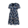 thumbnail image 6 of Coduop Summer Dresses for Women Short Sleeve Boho Floral Dress A-Line Mini Dress, 6 of 7