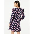 thumbnail image 3 of Free Assembly Women's Button Shoulder Mini Dress with Long Sleeves, 3 of 6