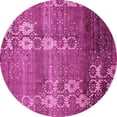 thumbnail image 1 of Ahgly Company Indoor Round Abstract Pink Modern Area Rugs, 7' Round, 1 of 4