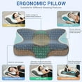 thumbnail image 6 of Cervical Neck CPAP Pillow for Sleeping, Ergonomic Adjustable Height Neck Support Memory Foam Bed Pillow for CPAP Users with Sleep Apnea, Suitable for Side and Back Sleepers, 6 of 8