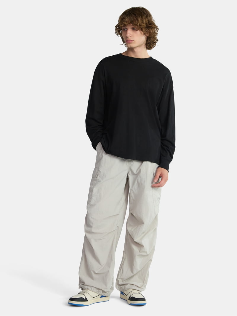 No Boundaries Nylon Parachute Cargo Pants, Men's & Big Men's