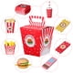 thumbnail image 2 of ColoMX 1 juego de simulación de comida rápida modelo realista Chip Burger Toy Set Play House Props, 2 of 7