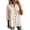 Beige, variant on 3/4 Sleeve Button Down Shirts for Women Striped V-Neck Trendy Blouses Business Casual Plus Size Tops