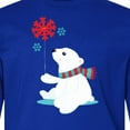 thumbnail image 4 of Inktastic Polar Bear, Bear with Scarf, Cute Bear, Snowflakes Long Sleeve Youth T-Shirt, 4 of 5