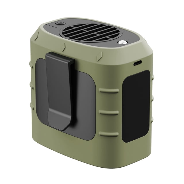 Ventilador manos libres USB Ventilador de refrigeración por aire sin aspas de 3 velocidades 8000mAh para trabajo al aire libre Hugtrwg Para estrenar