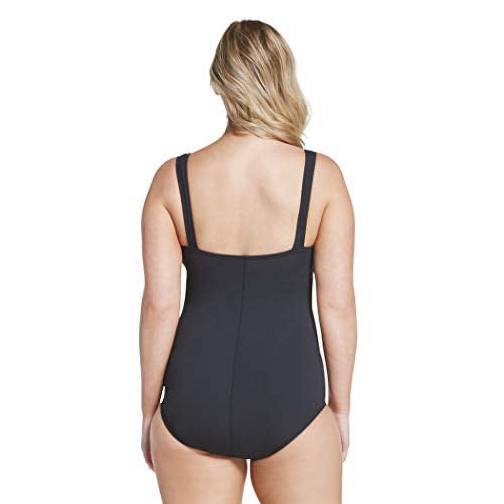 Women's Speedo 7723951 Eco Endurance + High Neck One Piece Swimsuit (Black 10) - image 2 of 3
